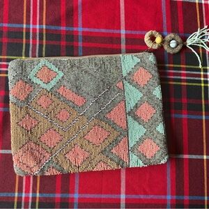 Anthropologie Multicolor Beaded Clutch